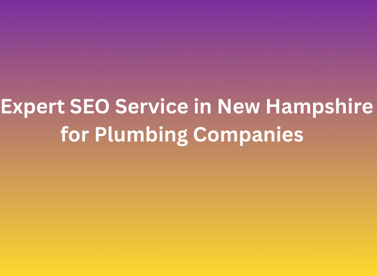 Expert SEO Service in New Hampshire for Plumbing Companies