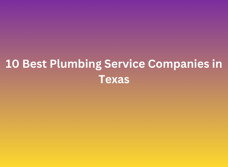 10 Best Plumbing Service Companies in Texas